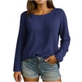 thumbnail image 1 of KyCheLot Women's Long Sleeve Tops Warm Soft Lightweight Pullover Long Sleeve Business Casual T-Shirt, 1 of 3