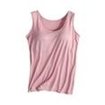 thumbnail image 1 of KyCheLot Women's Summer Tank Top Built-In Bra Comfy Sleeveless Soft Undershirts Solid Color T-Shirts, 1 of 4