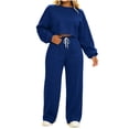 thumbnail image 1 of KyCheLot Women's Sweatsuits Oversized 2 Piece Outfits Long Sleeve Pullover Tops and Sweatpants Casual Set, 1 of 9