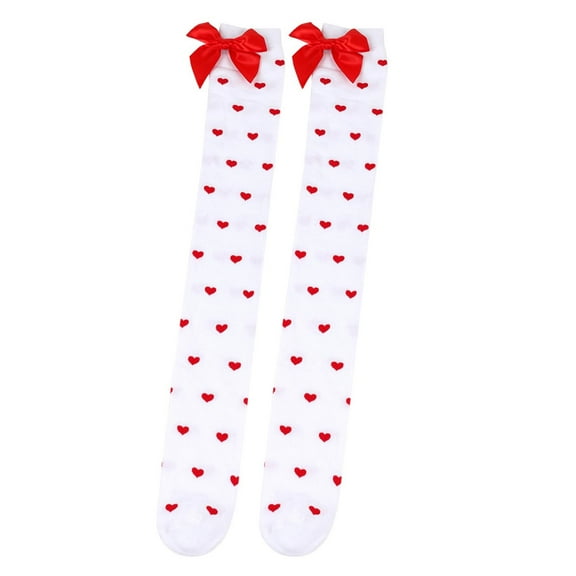 KyCheLot Women's Thigh High Stockings Bowknot over Knee Socks for Women Party