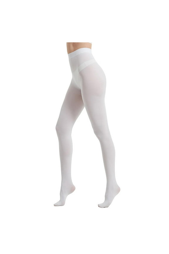 Women's Tights Solid Color Stretchable High Waist Footed Pantyhose Stockings