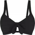 thumbnail image 1 of KyCheLot Womens Bikini Tops Push up Front Tie Knot Swimwear Solid Color Bathing Suit Tops, 1 of 3