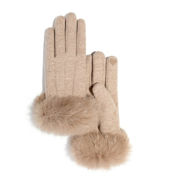 KyCheLot Womens Gloves Winter Touch Screen Fleece Warm Windproof Gloves for Women Solid Color