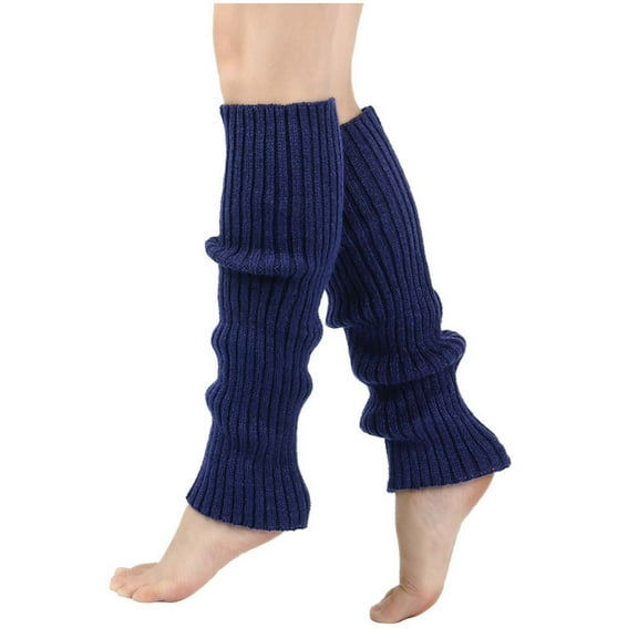 KyCheLot Womens Leg Warmers Ribbed Knit Knee High Winter Fall Thermal Cover Leg Warmers Stocking