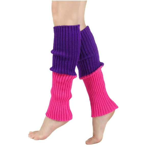 KyCheLot Womens Leg Warmers Ribbed Knit Knee High Winter Fall Thermal Cover Leg Warmers Stocking