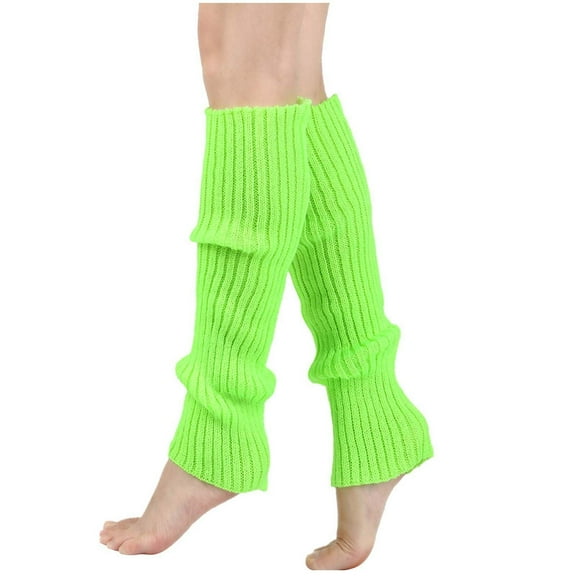 KyCheLot Womens Leg Warmers Ribbed Knit Knee High Winter Fall Thermal Cover Leg Warmers Stocking