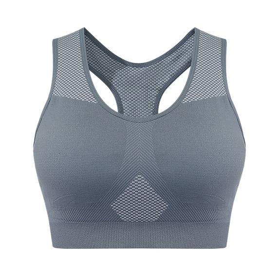KyCheLot Womens Plus Size Workout Bra Comfy Wicking Racerback Support Wirefree Seamless Sports Bra Dailywear