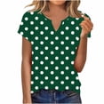 thumbnail image 1 of KyCheLot Womens Short Sleeve T Shirts Casual Print V Neck Cute Basic Tee Tops Summer Dailywear, 1 of 6