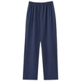 thumbnail image 1 of KyCheLot Womens Sleep Long Pants Lightweight Comfy Wide Leg Breathable Casual Home Wear Bottoms Pajama, 1 of 2