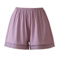 thumbnail image 1 of KyCheLot Womens Sleep Shorts Solid Color Breathable Ice Silk Loose Elastic Waist Pajama Shorts, 1 of 3