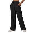 thumbnail image 1 of KyCheLot Womens Sport Cargo Pants Elastic High Waist Sweatpants with Flap Pockets Trendy Joggers Pants, 1 of 4