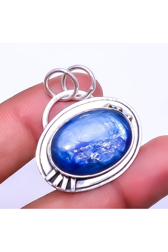 Kyanite - Nepal Gemstone 925 Sterling Silver Pendant 1.50" P_9242_80_24