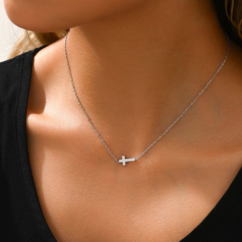 Gold & Diamond high quality Girls' Cross Necklace