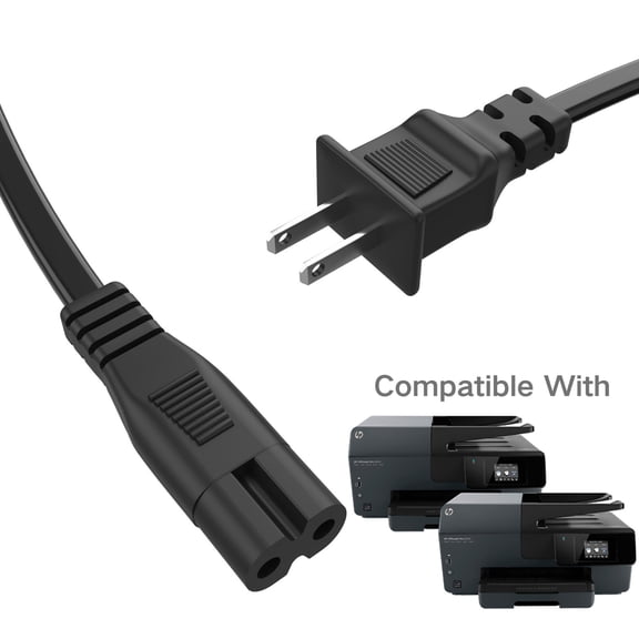 Kybate AC Power Cord Compatible With HP OfficeJet 8022e Pro 8034e 8035 Printer
