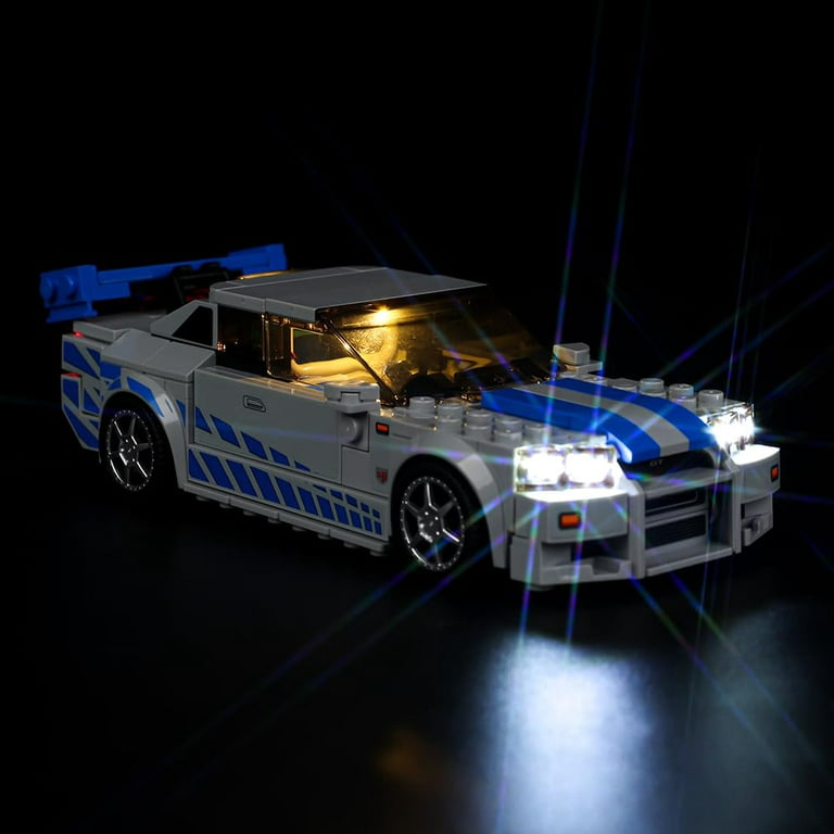 Kyglaring LED Light Kit Designed for Lego 2 Fast 2 Furious Nissan Skyline GT -R (R34) 76917 Race Car Adult Model Building Kit - (Not Model) 