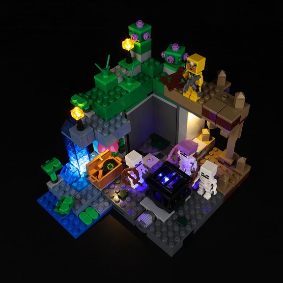 Kyglaring LED Light Kit for Lego Minecraft The Skeleton Dungeon 21189 Building Set (No Model)-Classic Version