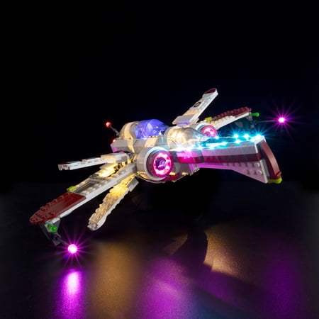 Kyglaring LED Lighting Kit Compatible with Lego Revenge of The Sith ARC-170 Starfighter Spaceship, Creative Light Compatible with Lego 75402-No Bricks