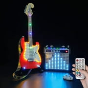 Kyglaring LED Lighting Kit Compatible with Lego Ideas 21329 Fender Stratocaster Guitar Building Set - Without Lego Set (RC Version)