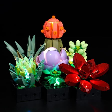 Kyglaring LED Lighting Kit Designed for Lego Succulents 10309 Plant Decor Model Building Set - No Block (Classic Version)