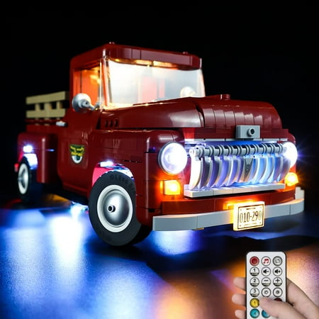 Kyglaring LED Lighting Kit for Legos Creator Pickup Truck 10290 and Lights Set Compatible with Vintage 1950s Pickup Truck Building Kit - Not Model (RC Version)
