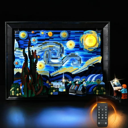 Kyglaring LED Lighting Kit Designed for Lego Vincent Van Gogh - The Starry Night 21333 Model Building Set - No Blocks (RC Version)