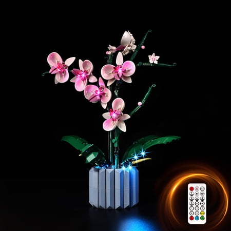 Kyglaring LED Lighting Kit Only Lights Set Designed for Lego Orchid 10311 Plant Decor Model Building Set - Without Lego Set (RC Version)