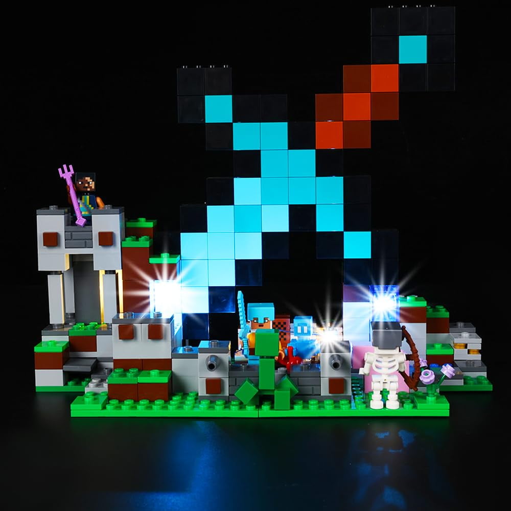 Kyglaring Led Light Kit Compatible with Lego 21244 Minecraft The Sword Outpost Building Toys (Not Included)