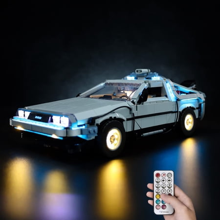 Kyglaring Led Light Kit Designed for Lego 10300 Creator Expert Back to The Future Time Machine Model Building Kit-No Model(Standard RC Version)