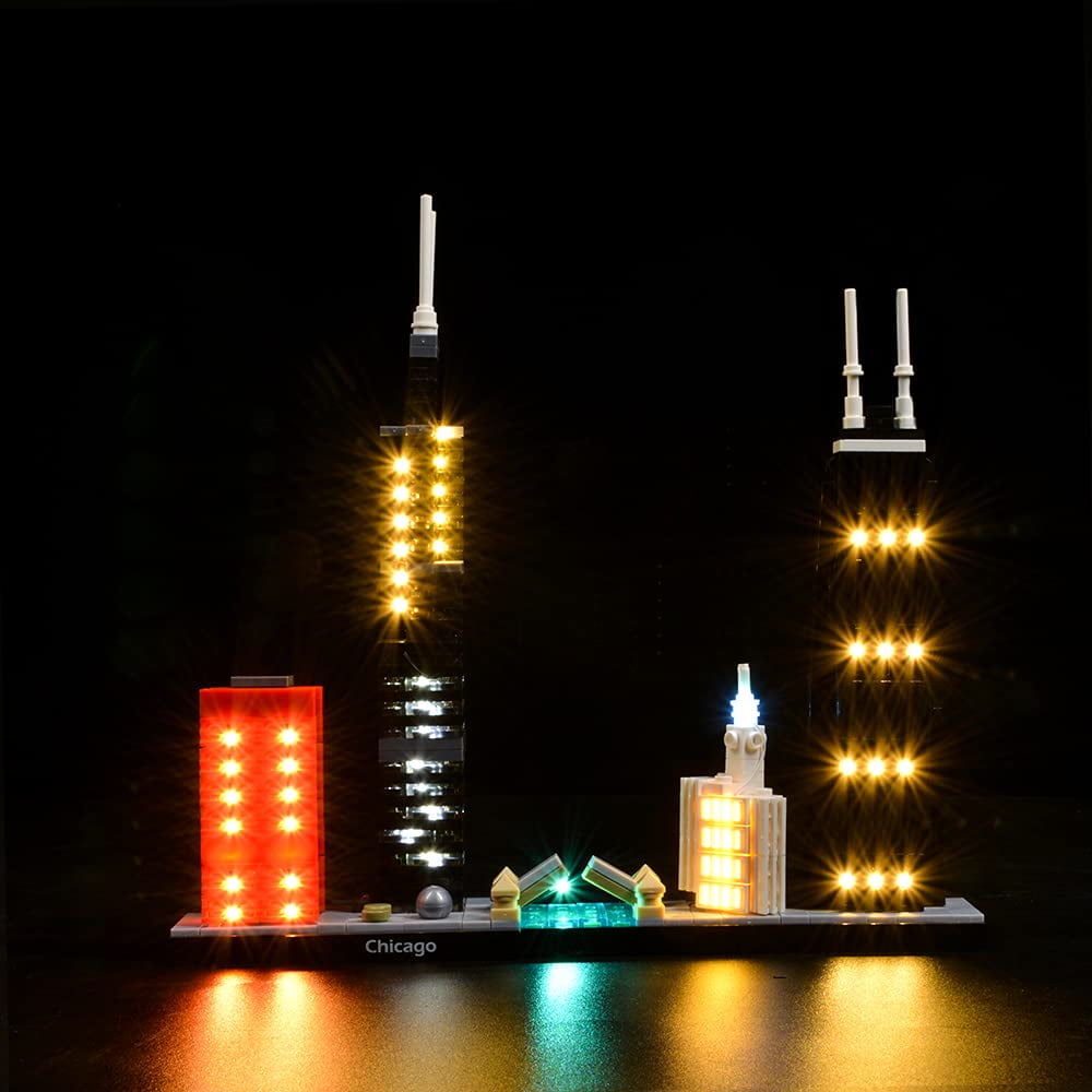 Kyglaring Led Lighting Kit for Lego Architecture Chicago 21033 Skyline Building Blocks Set The Model Not Included Walmart