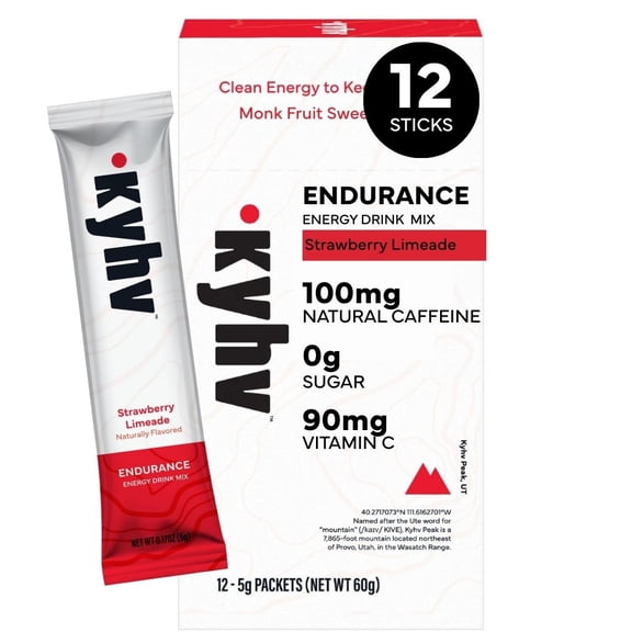 Kyhv Nutrition - Endurance Energy Drink Mix (Strawberry Limeade - 12 Sticks)