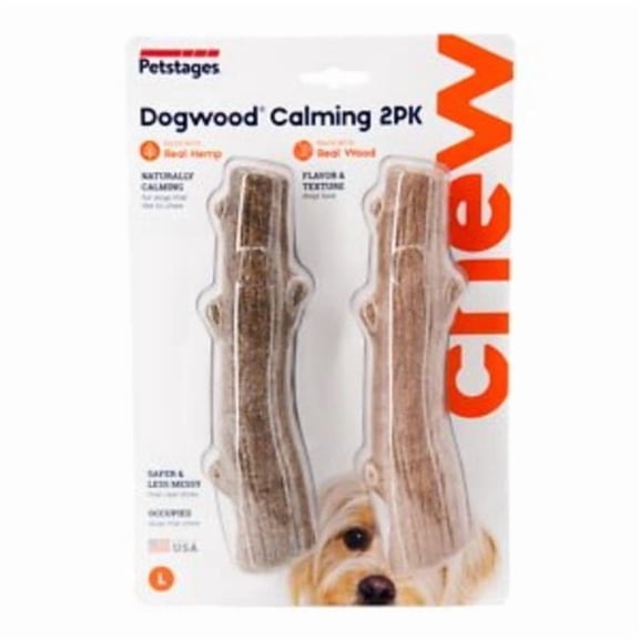 Kyjen 100326 Petstages Dogwood Original & Calming Alternative Dog Chew Toy - Large - Pack of 2