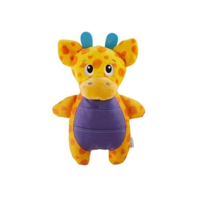 Yellow Giraffe Plush Treat Dispenser Dog Toy