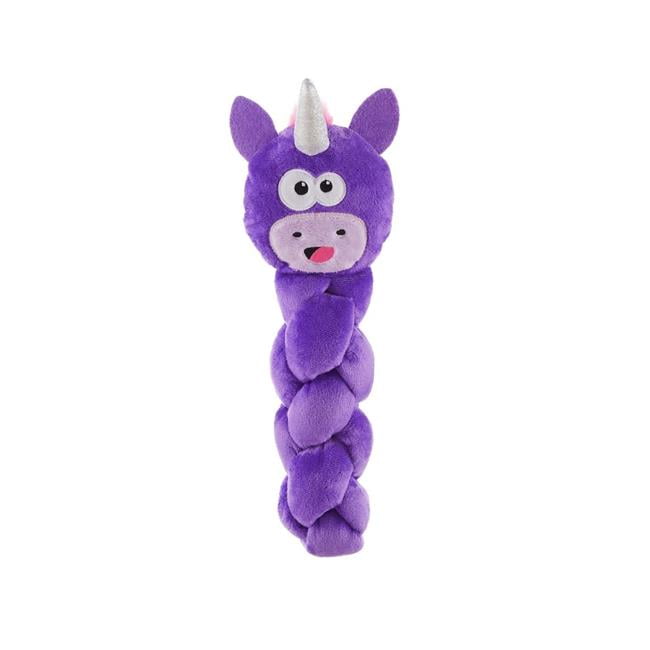 Purple Plush Unicorn Interactive Dog Treat Puzzle Toy