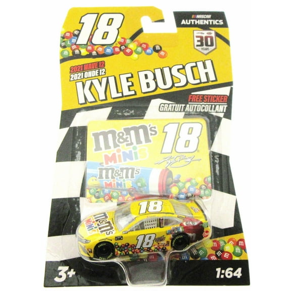 Kyle Busch ~ M&M's Minis Car ~ NASCAR Authentics ~ Die Cast 1:64 Scale