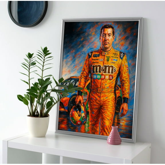 Kyle Busch Painting Poster or Canvas Wall Art