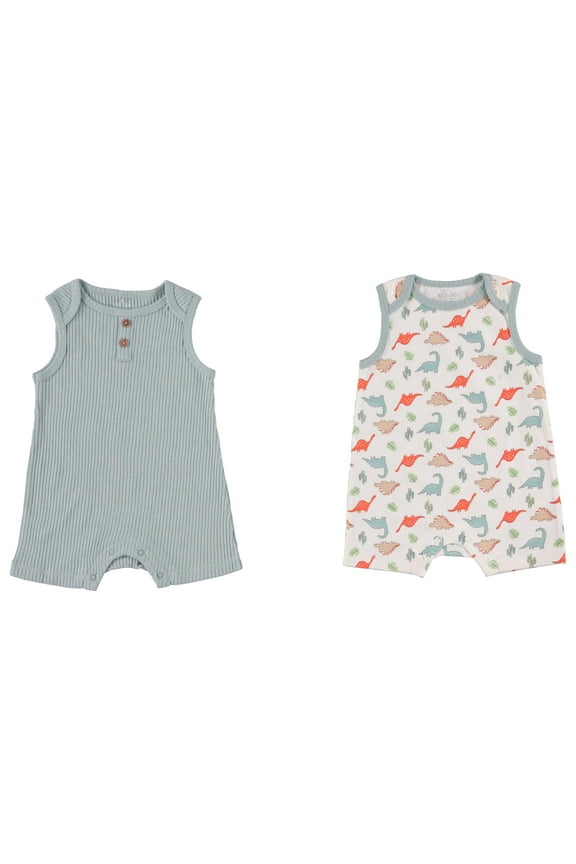 Baby Boy 2 Pk Rompers, Sizes Newborn-9 Months