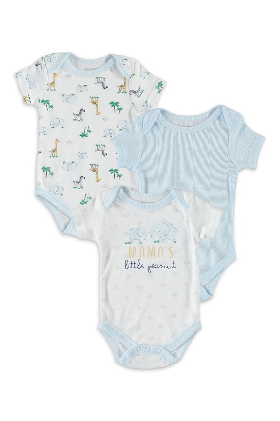 Baby Boy 3 PK Bodysuits, Sizes Newborn-9 Months