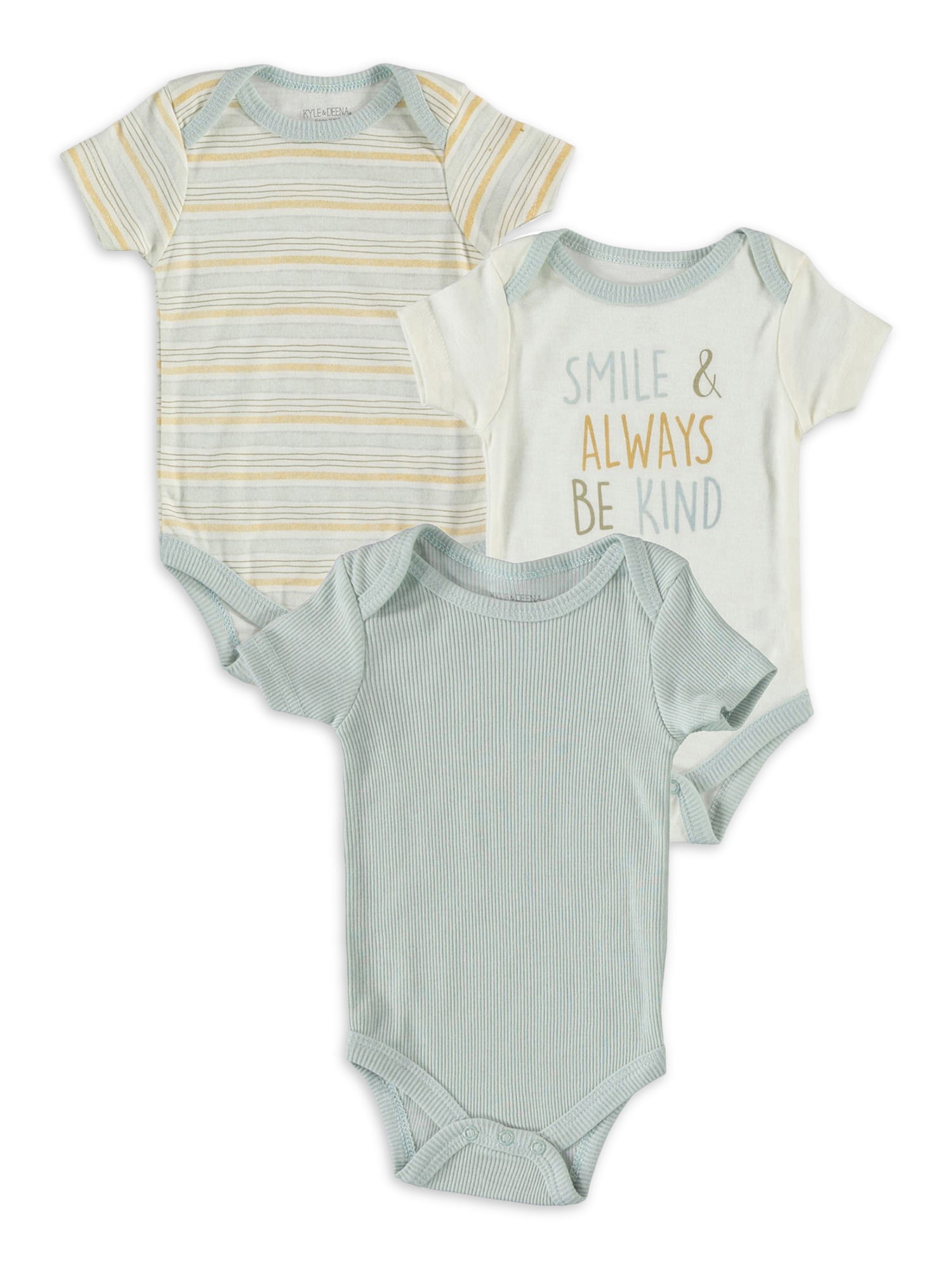 Kyle Deena Baby Boy 3 PK Bodysuits Sizes Newborn 9 Months