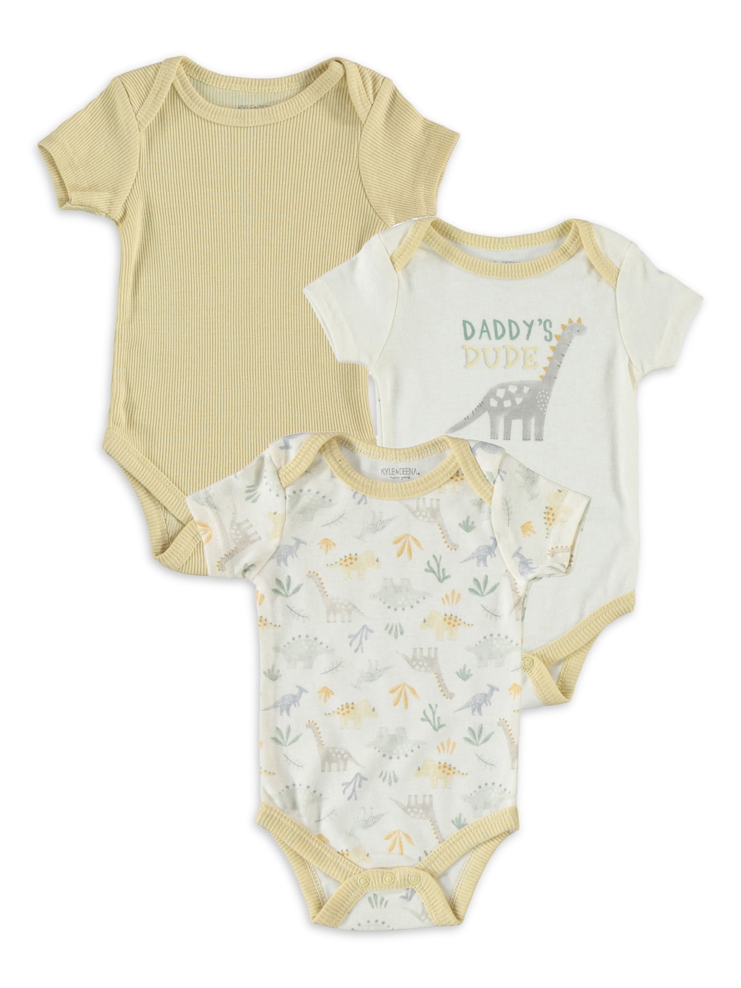 Kyle & Deena Baby Boy Bodysuits, 9 Months, 3-Piece