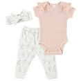 thumbnail image 1 of Kyle & Deena Baby Girl 3 PC Jogger Set, Sizes Newborn-9 Months, 1 of 2