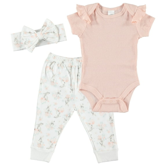 Kyle & Deena Baby Girl 3 PC Jogger Set, Sizes Newborn-9 Months