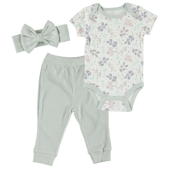 Kyle & Deena Baby Girl 3 PC Jogger Set, Sizes Newborn-9 Months