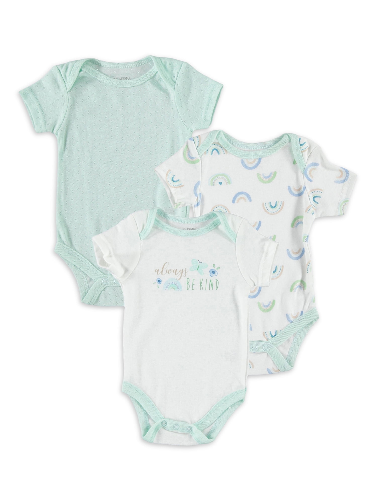 Kyle & Deena Baby Girl 3 PK Bodysuits, Sizes Newborn-9 Months