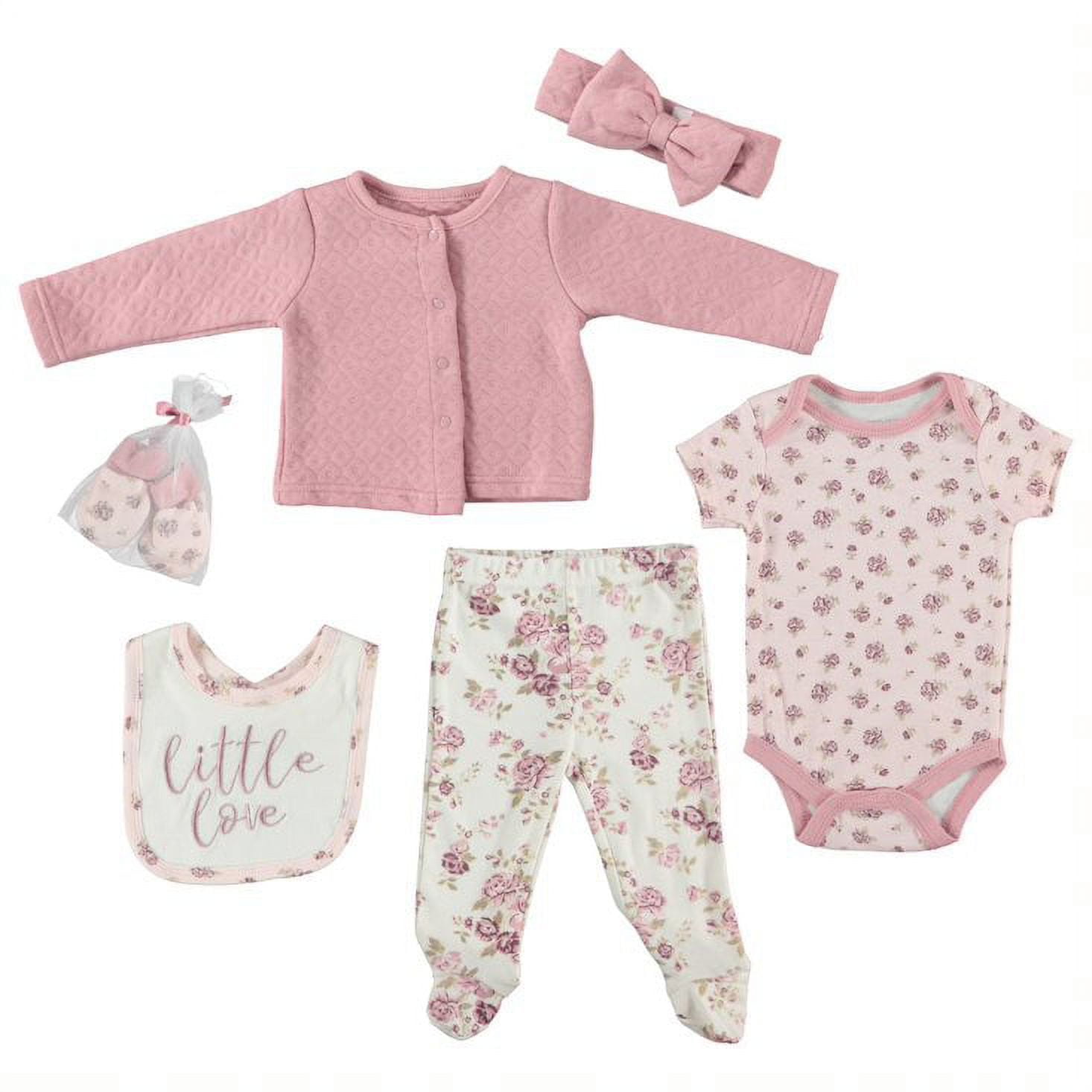 Kyle & Deena Baby Girl 6PC Quilted Cardigan Set, Sizes Newborn9 Months