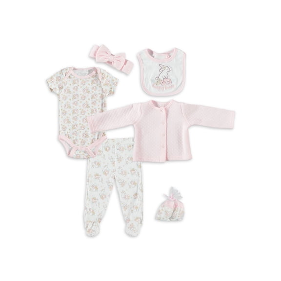 Kyle & Deena Baby Girl 6PC Quilted Cardigan Sets, Size Newborn-9 Months