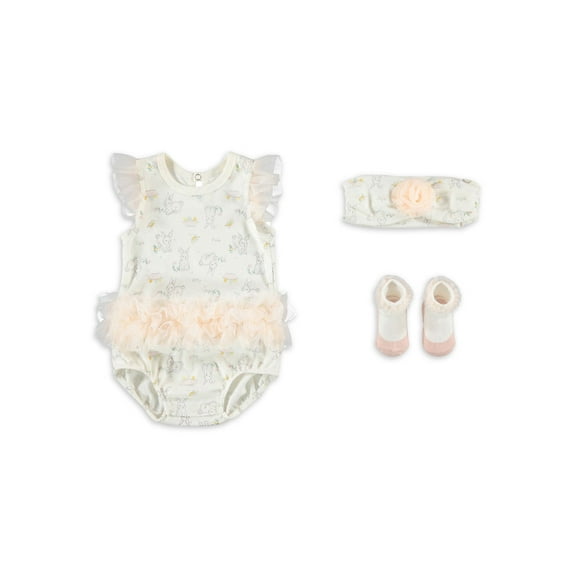 Kyle & Deena Baby Girl 3 PC Organza Creeper Set, Sizes Newborn-9 Months