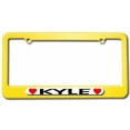 thumbnail image 1 of Kyle Love with Hearts License Plate Tag Frame, Multiple Colors, 1 of 1