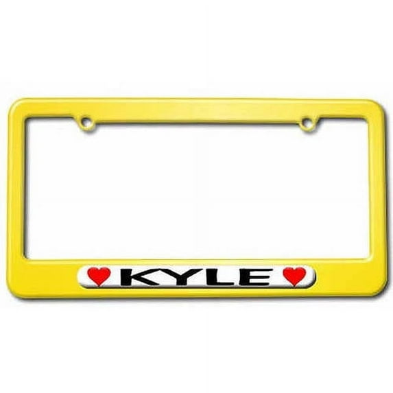 Kyle Love with Hearts License Plate Tag Frame, Multiple Colors