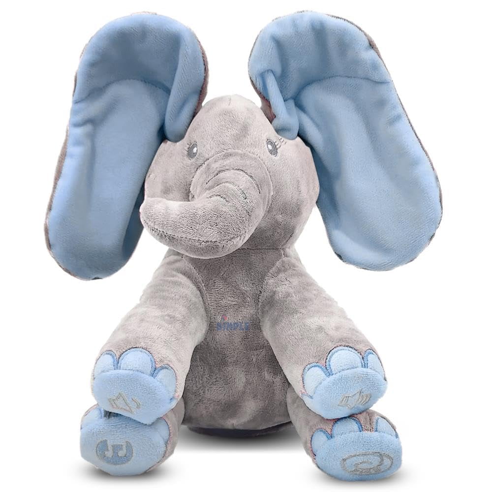 elephant stuffed animal with moving ears