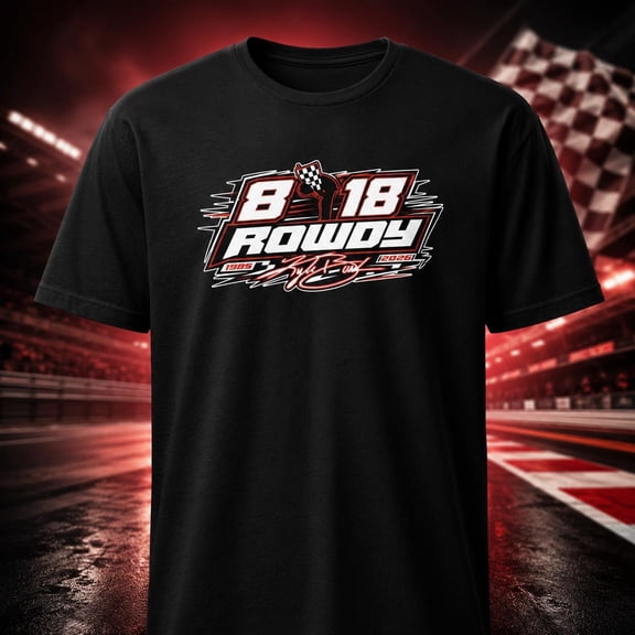 Kyle Rowdy Tribute Shirt Racing Fan Graphic Tee